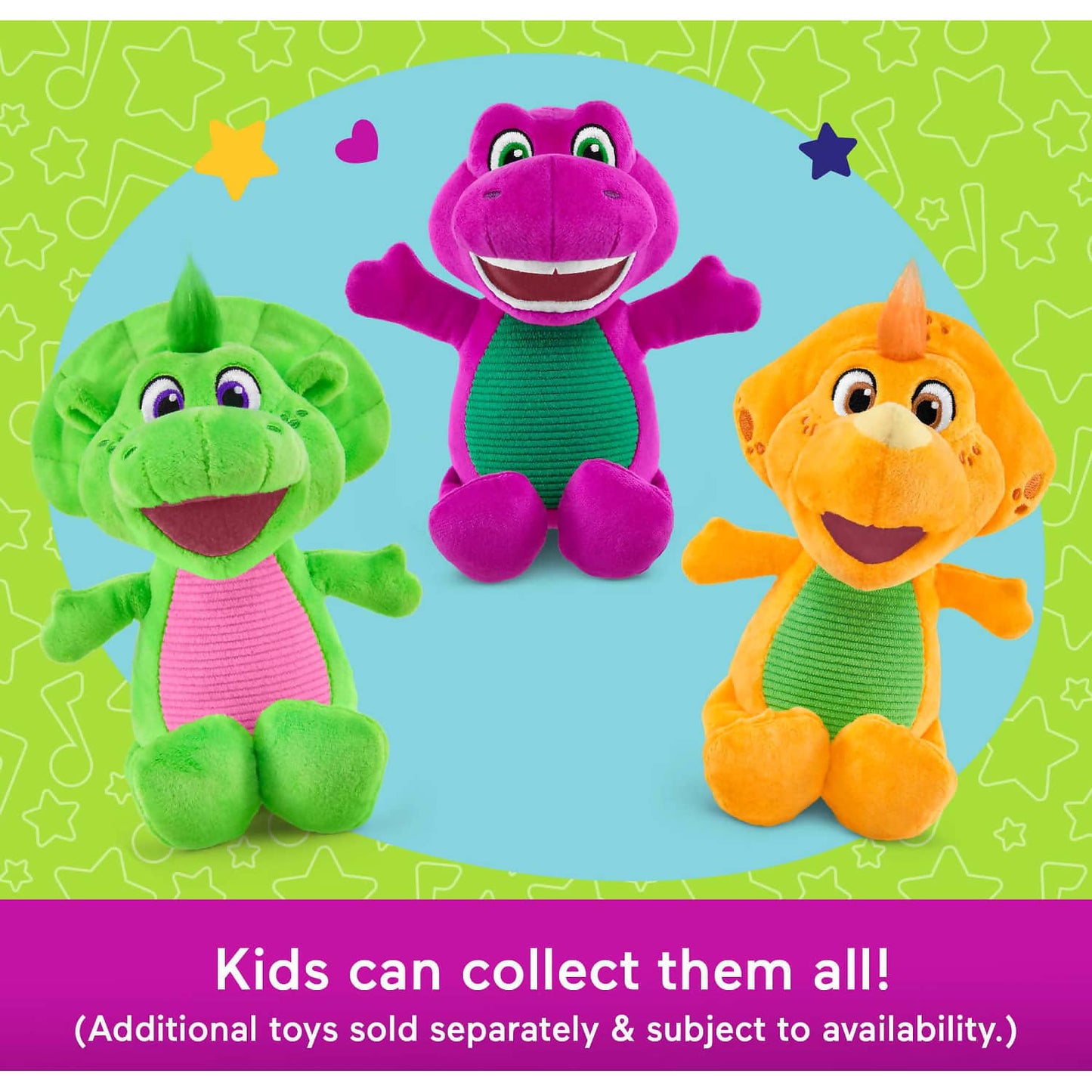 Fisher-Price - Barney's World 8-inch Plush Baby Bop Toy Dinosaur - Mattel