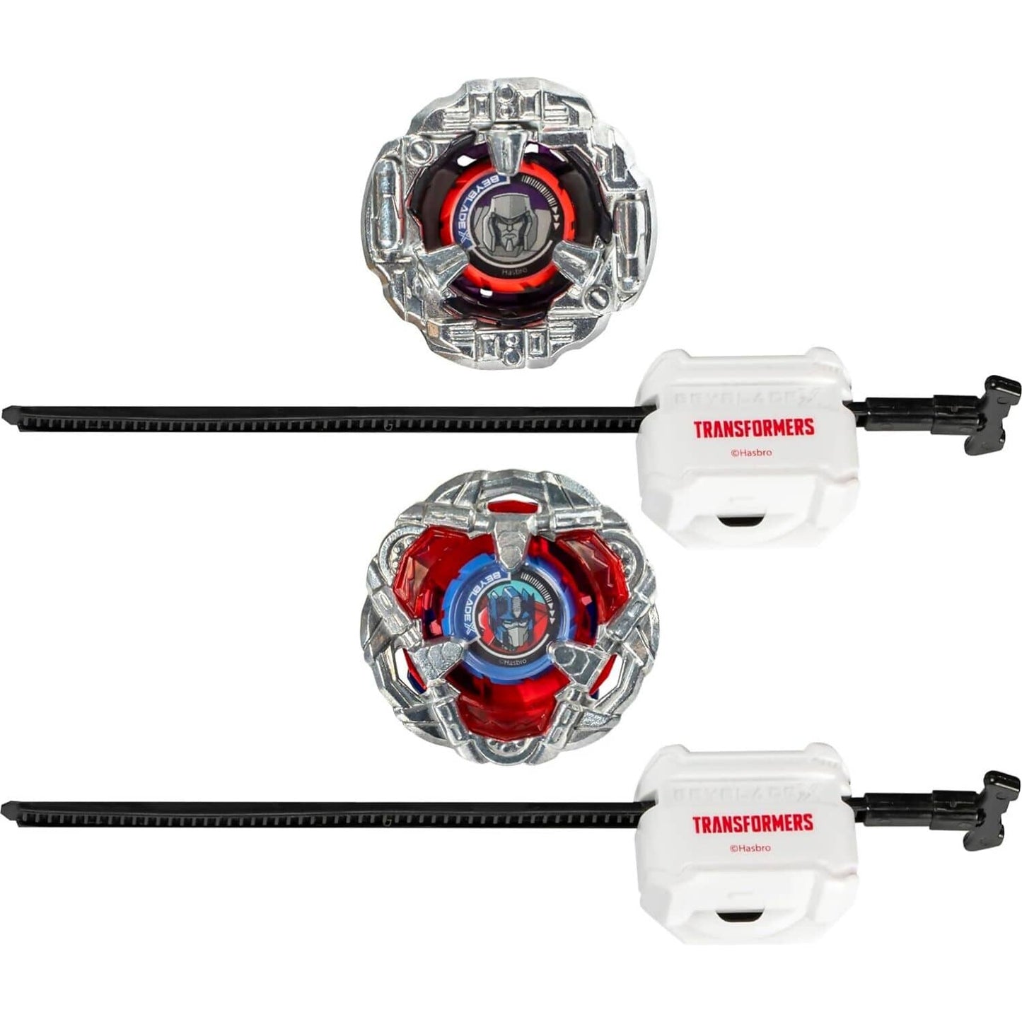 Beyblade X - Transformers Collab Optimus Prime 4-60P Vs. Megatron 4-80B Multipack Set With 2 Tops & 2 Launchers