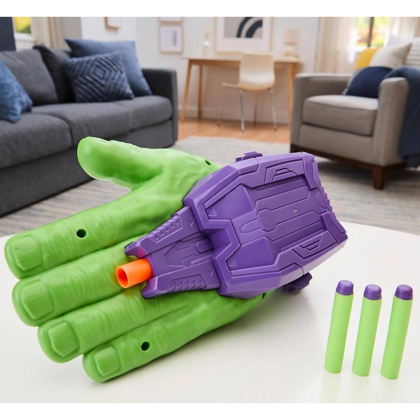 Nerf - Marvel Avengers Hulk Thunderclap Blaster Roleplay Toy With 3 Nerf Darts - Hasbro