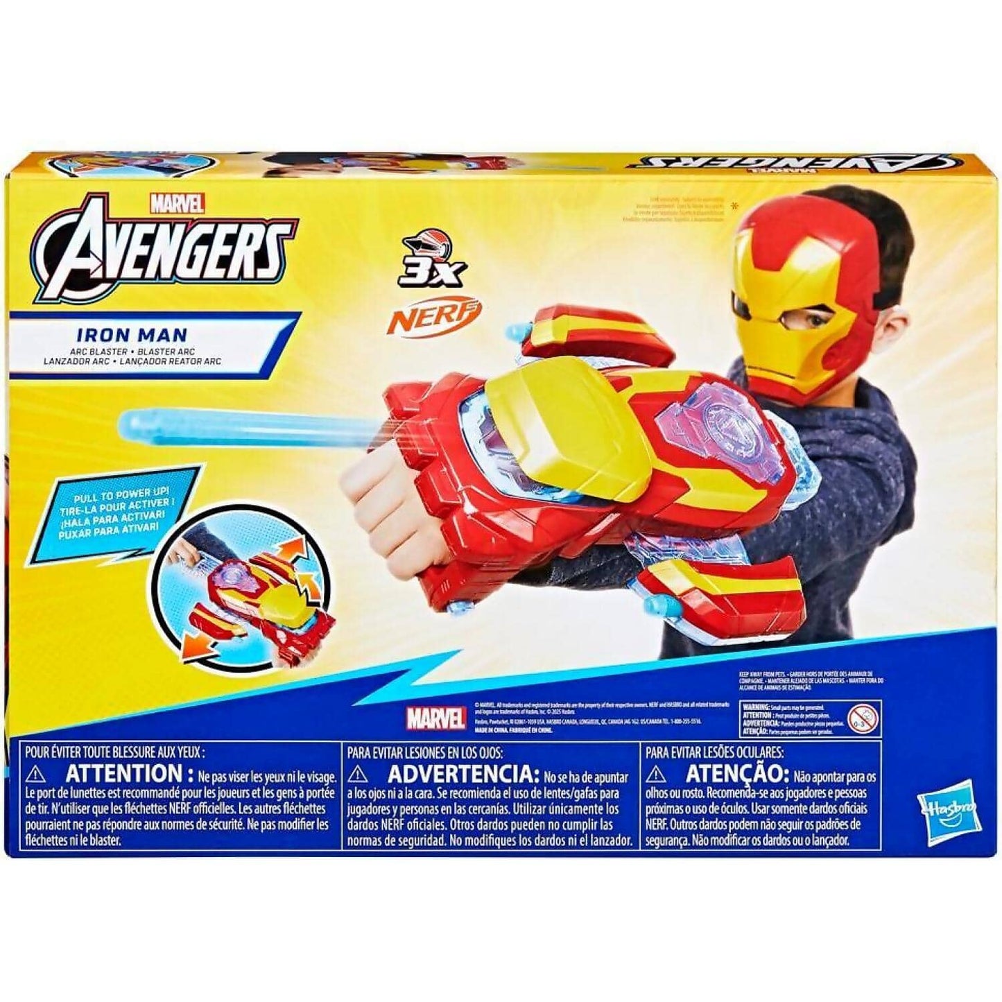 Nerf - Marvel Avengers Iron Man Arc Blaster Roleplay Toy With 3 Nerf Darts - Hasbro