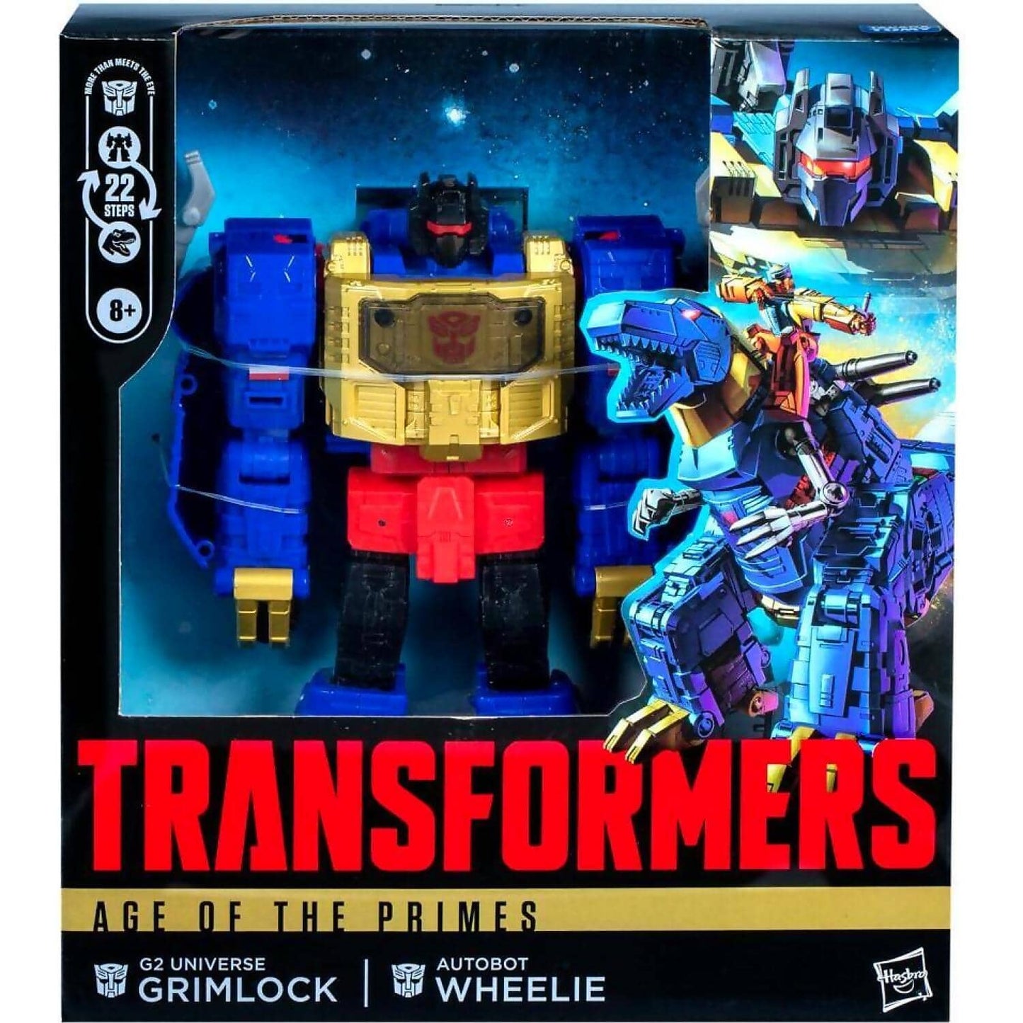 Transformers - Age Of The Primes Leader Class G2 Universe Grimlock Autobot Wheelie 7.5-inch Action Figure - Hasbro