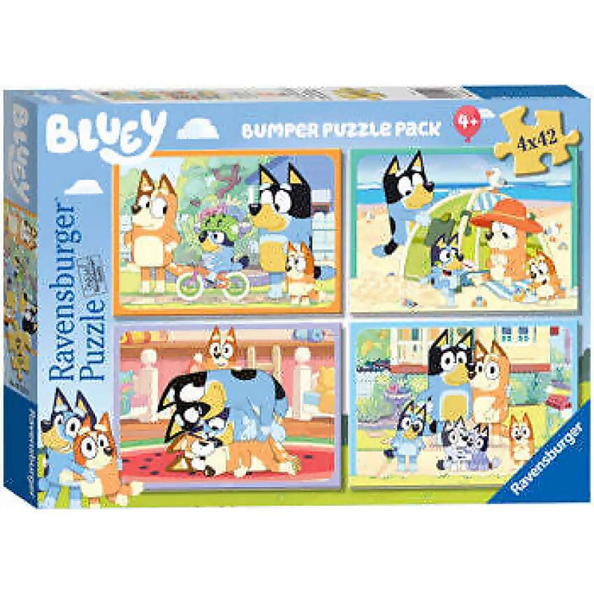 Ravensburger - Bluey And Friends Gotta Be Done! Bumper Pack Jigsaw Puzzle 4 X 42pc