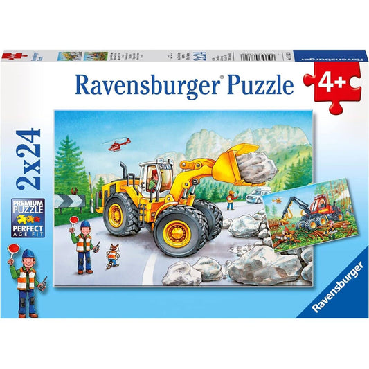 Ravensburger - Diggers At Work Jigsaw Puzzle 2 X 24pc