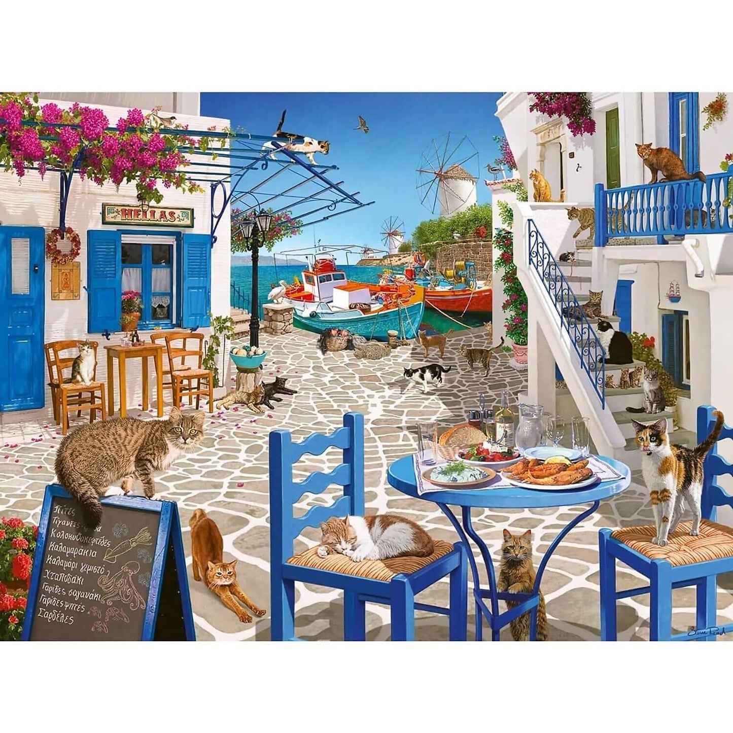 Ravensburger - Cats Of Mykonos Jigsaw Puzzle 1500pc