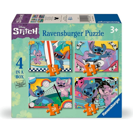 Ravensburger - Disney Stitch 4 X Jigsaw Puzzle 12 16 20 & 24pc