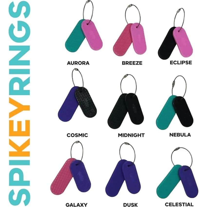 Kaiko - Spikeyring with Dual Pads by Kaiko - Ouch without Harm & Picking Supports - Aurora Teal & Pink Fidget Toy