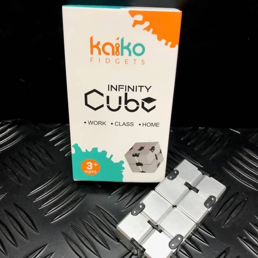 Kaiko - Silver Infinity Cube Fidget 108 grams - Silver Fidget Toy