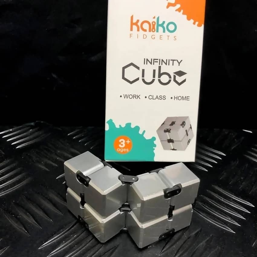 Kaiko - Silver Infinity Cube Fidget 108 grams - Silver Fidget Toy
