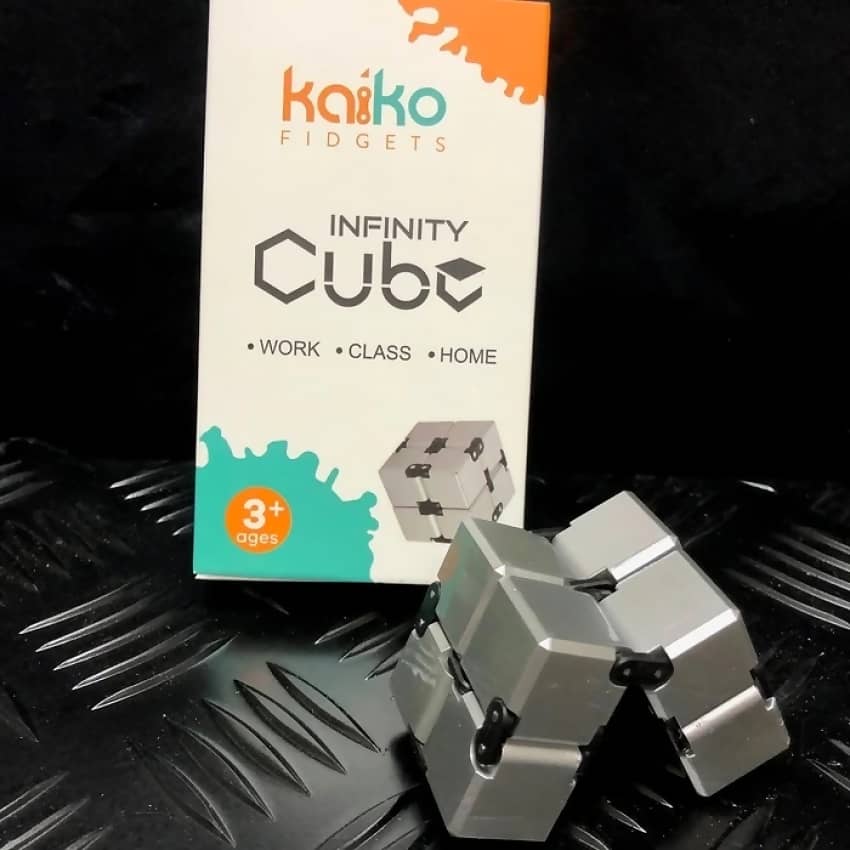 Kaiko - Silver Infinity Cube Fidget 108 grams - Silver Fidget Toy
