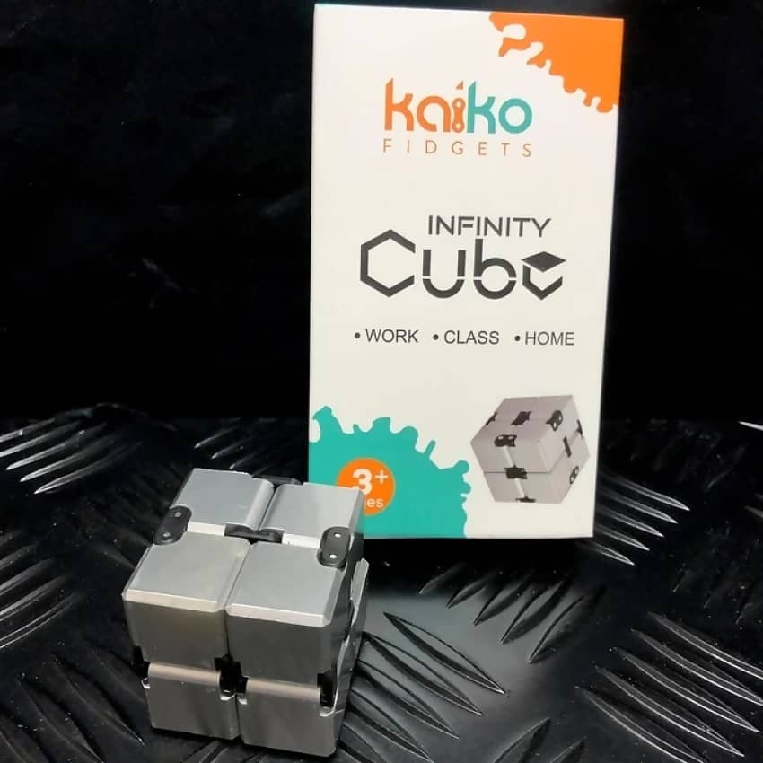 Kaiko - Silver Infinity Cube Fidget 108 grams - Silver Fidget Toy
