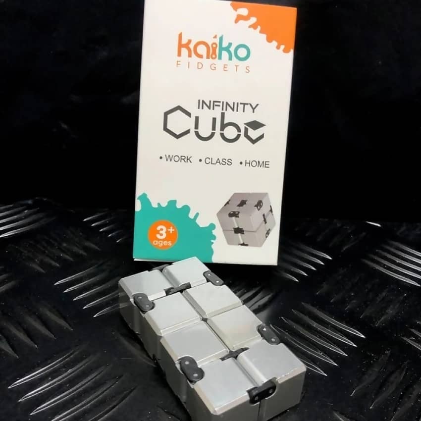 Kaiko - Silver Infinity Cube Fidget 108 grams - Silver Fidget Toy