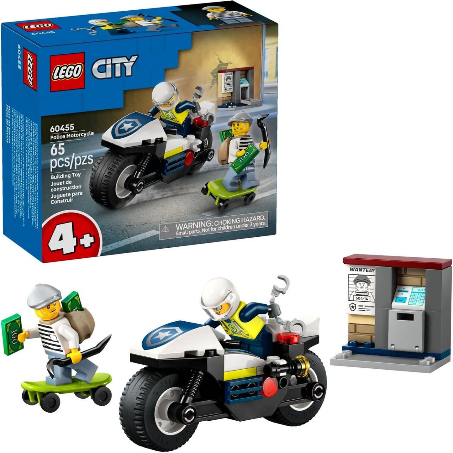 LEGO 60455 Police Motorcycle Chase - City 4+