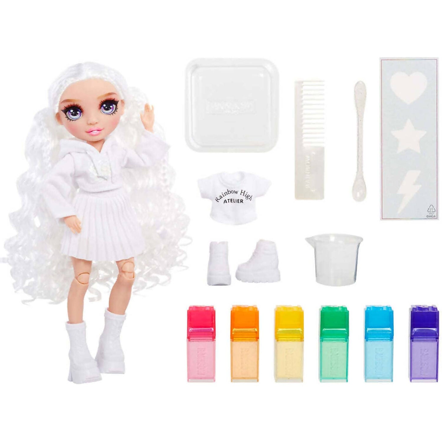 Rainbow High - Watercolour & Create DIY Fashion Doll - Purple Eyes