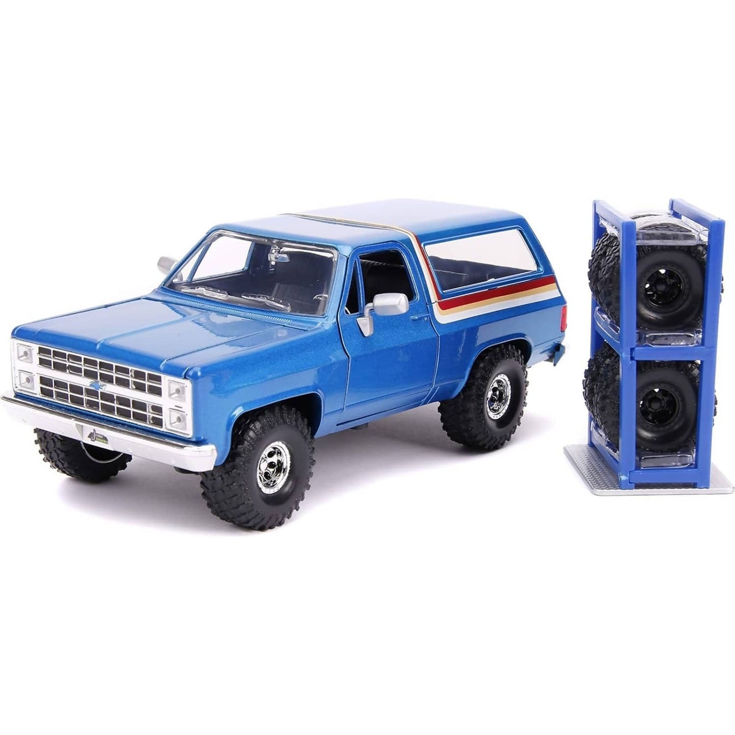 Jada Toys - Just Trucks 1980 Chevy K5 Blazer Blue 1:24 Scale Diecast Vehicle