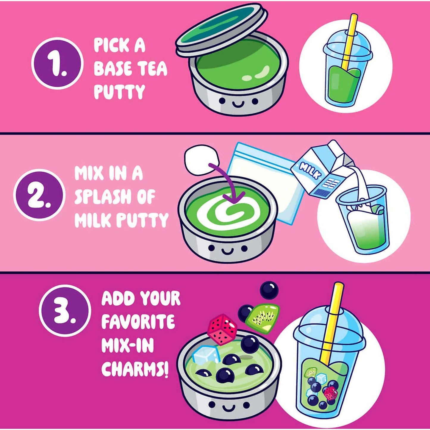 Crazy Aarons - Mixed By Me Boba Thinking Putty Set