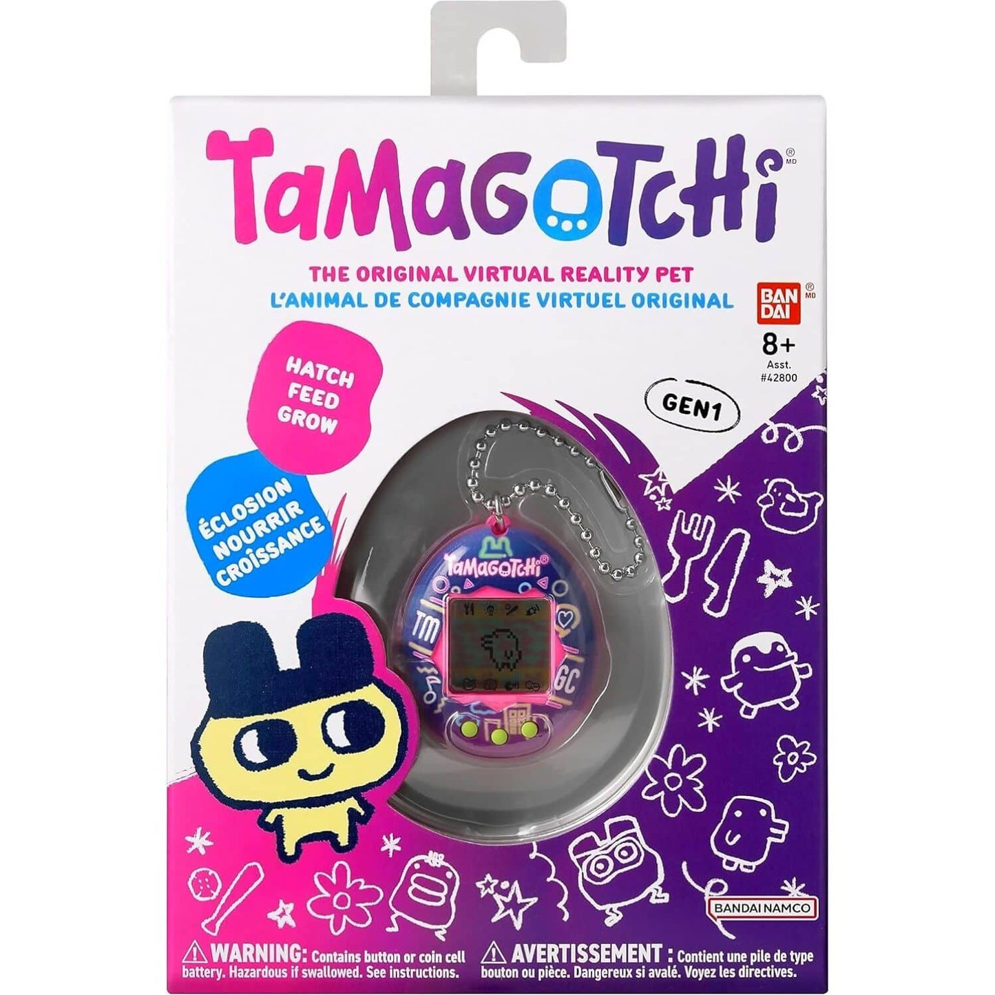Tamagotchi - Original Virtual Reality Pet - Neon Lights Gen1