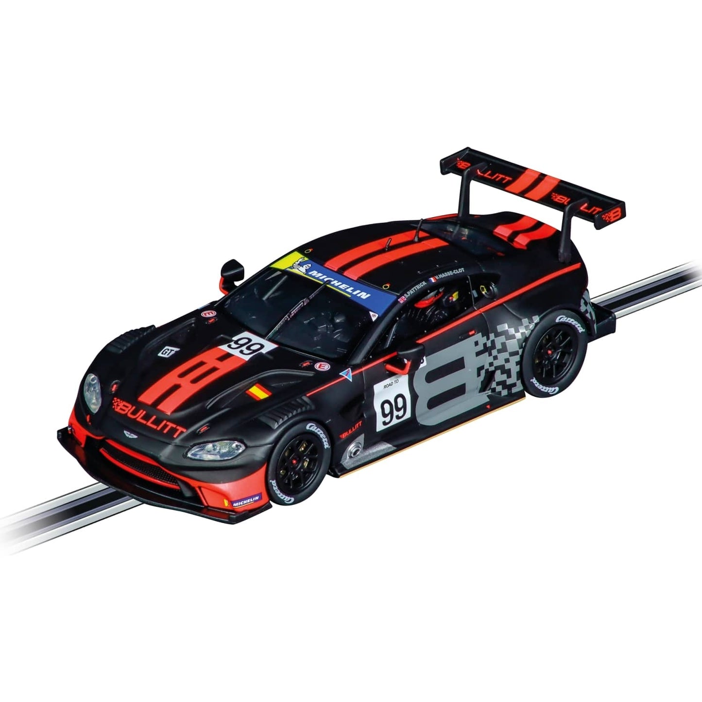 Carrera - Digital 1:32 Aston Martin Vantage GT3 Bullitt Racing No.99 Slot Car Also Suits Scalextric