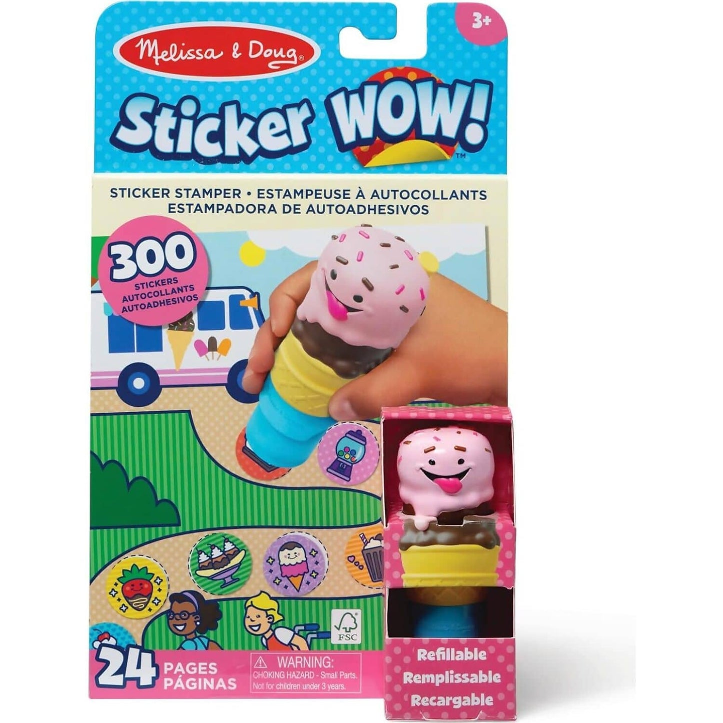 Melissa &amp; Doug - Sticker WOW! Activity Pad Set - Ice Cream