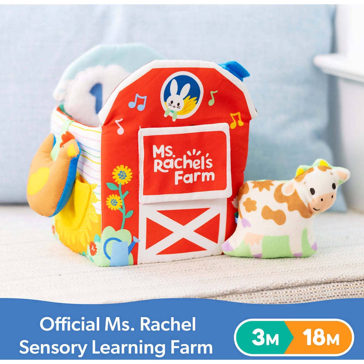 Ms. Rachel - Sensory Learning Farm Soft Book - Spin Master