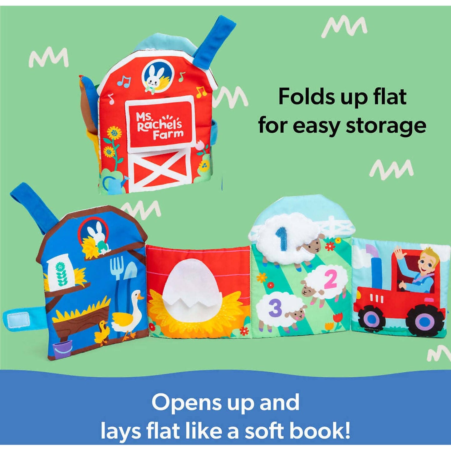 Ms. Rachel - Sensory Learning Farm Soft Book - Spin Master