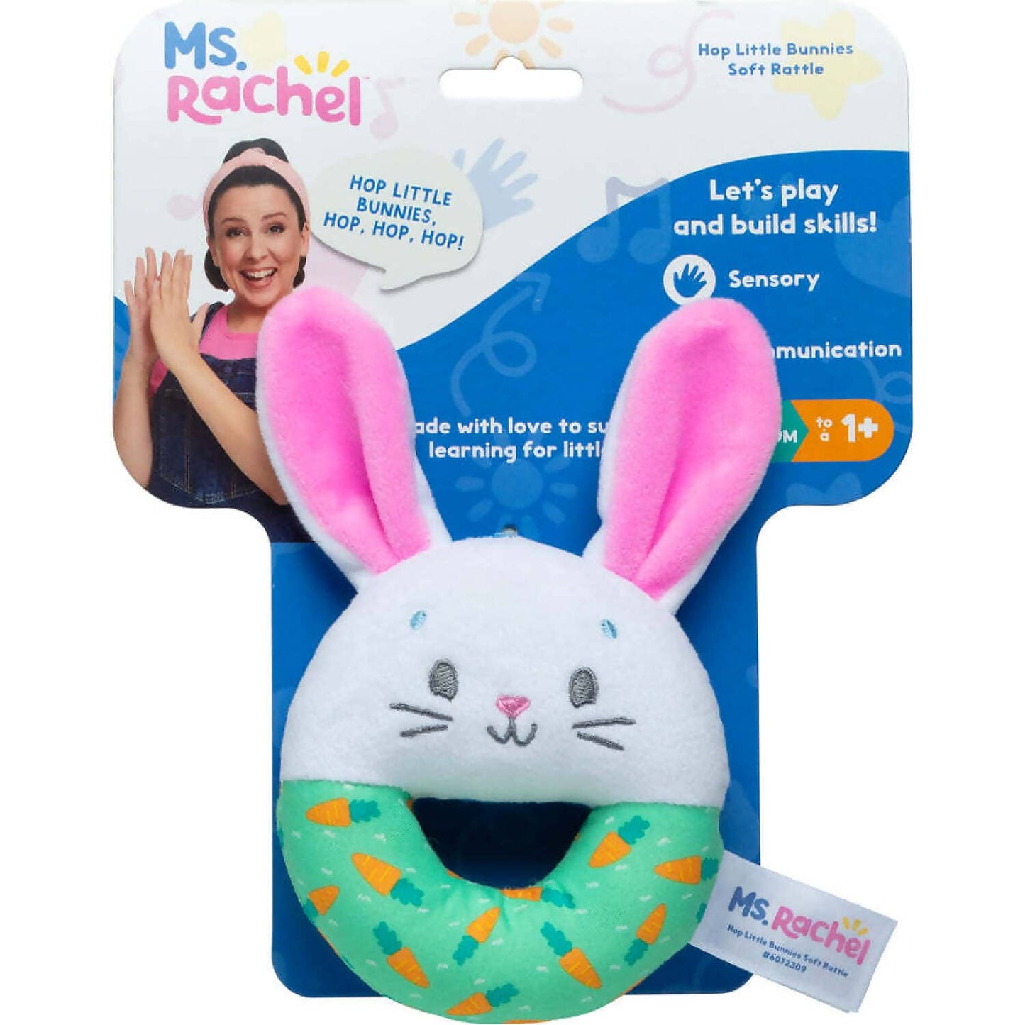 Ms. Rachel - Hop Little Bunnies Soft Rattle - Spin Master