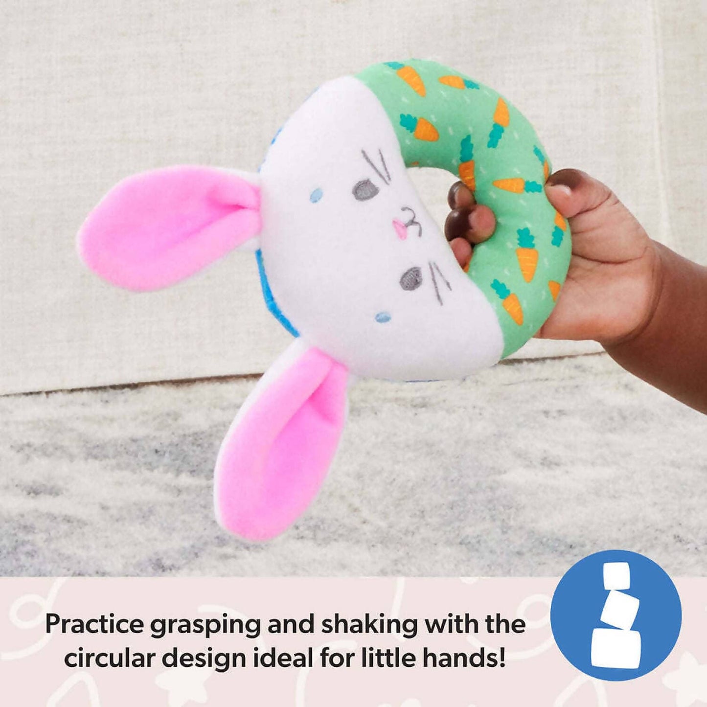 Ms. Rachel - Hop Little Bunnies Soft Rattle - Spin Master