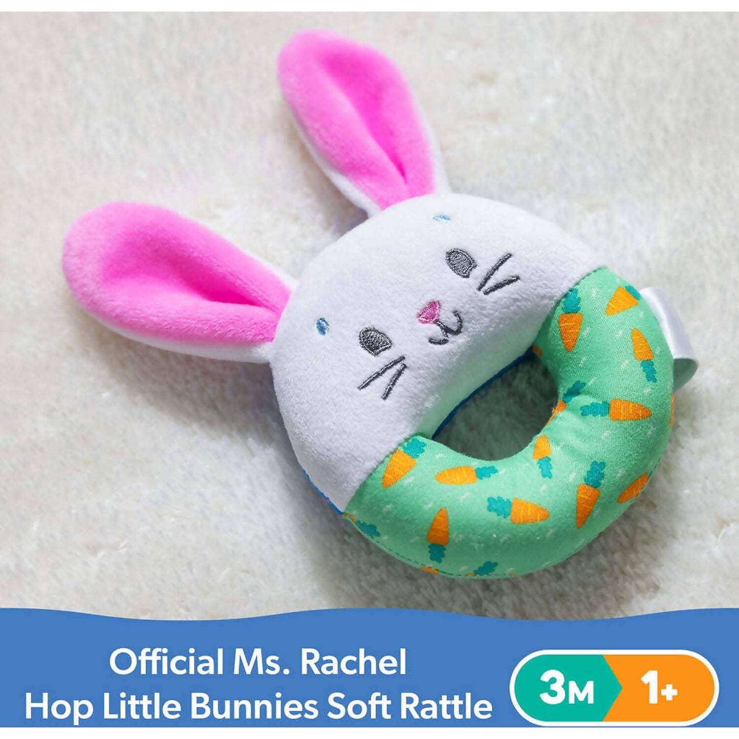 Ms. Rachel - Hop Little Bunnies Soft Rattle - Spin Master