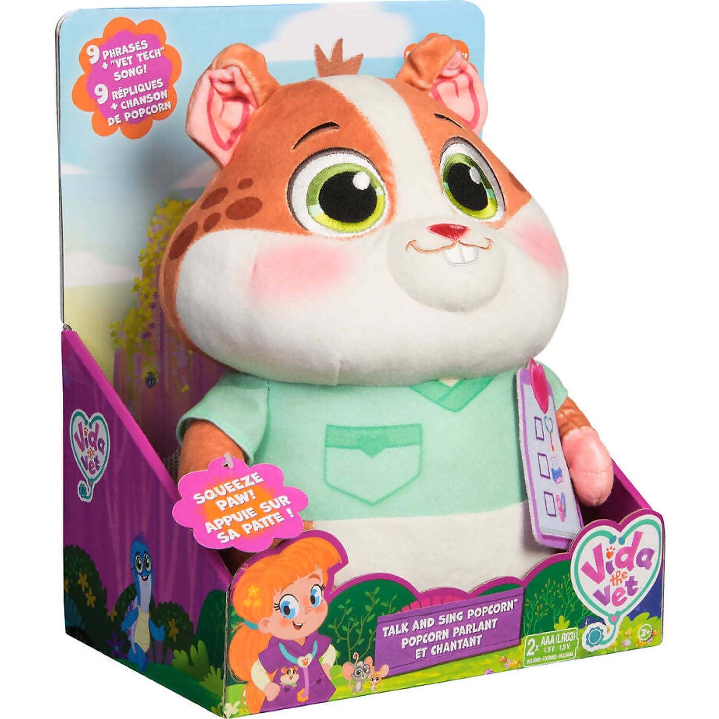 Vida The Vet - Talk & Sing Popcorn Interactive Plush - Spin Master