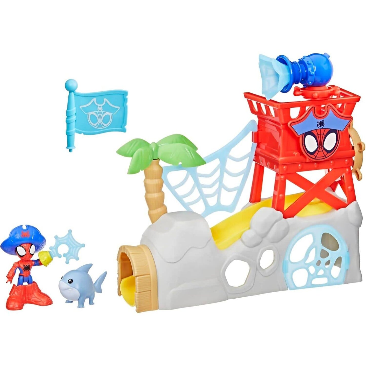 Marvel - Spidey and His Amazing Friends Water Webs Spidey Island Playset - Hasbro