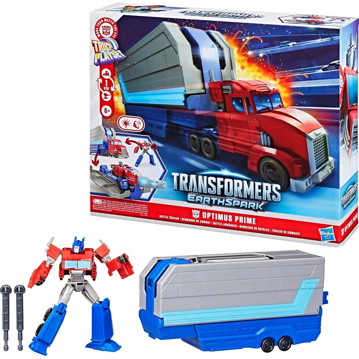 Transformers - EarthSpark Optimus Prime Battle Trailer Playset - Hasbro