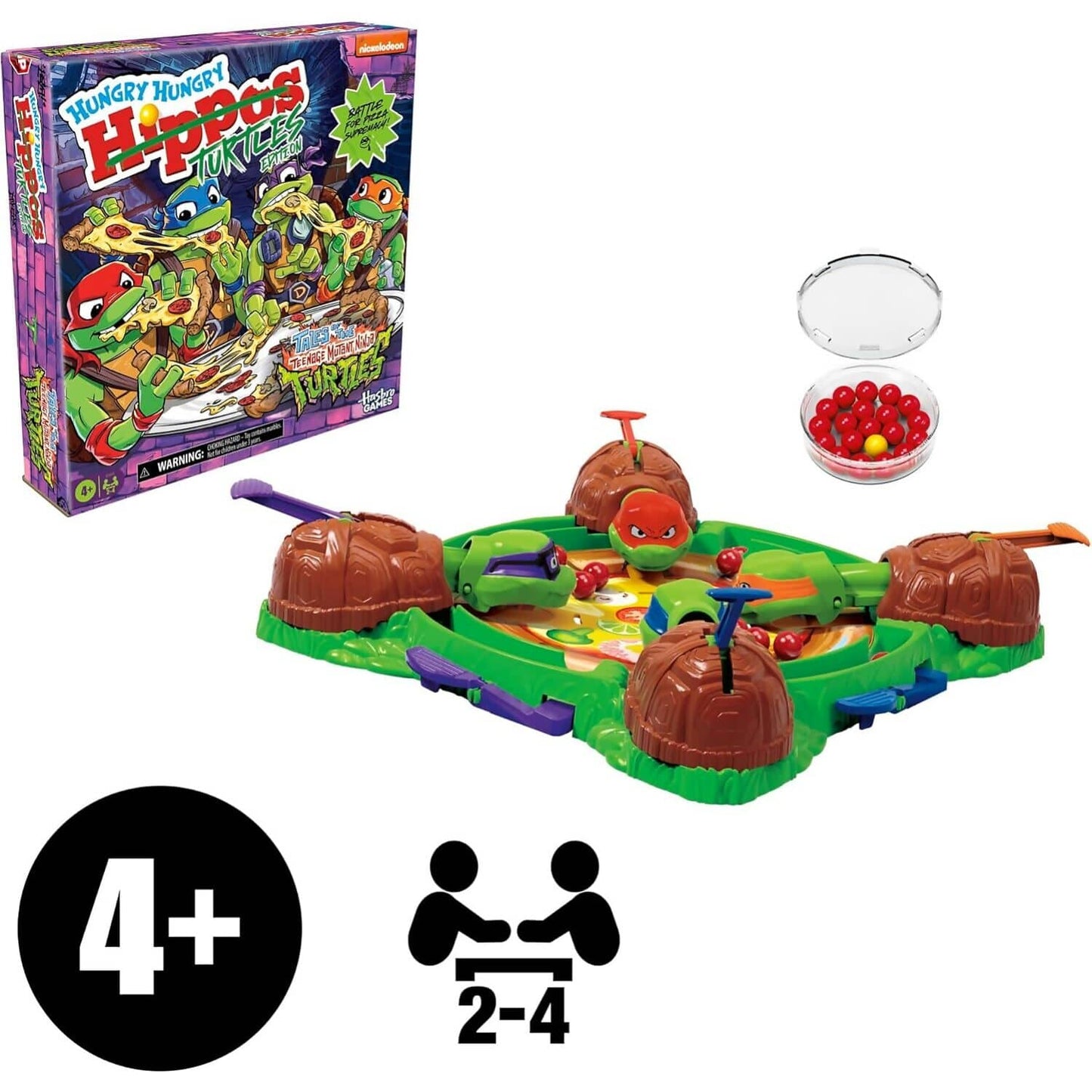 Hasbro Games - Hungry Hungry Hippos Teenage Mutant Ninja Turtles Board Game