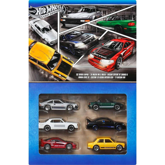 Hot Wheels - Silver Series Set of 6 Japanese Vehicles Multipack - Mattel