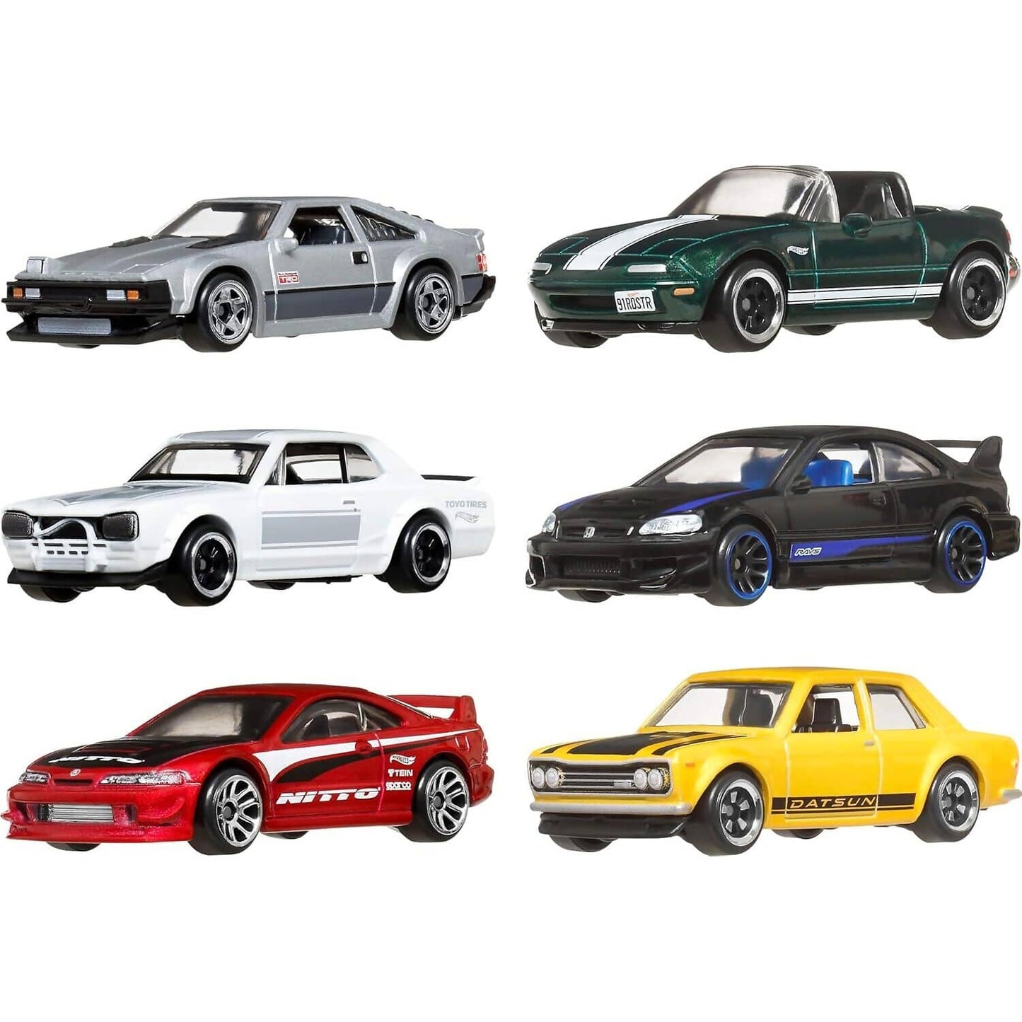 Hot Wheels - Silver Series Set of 6 Japanese Vehicles Multipack - Mattel