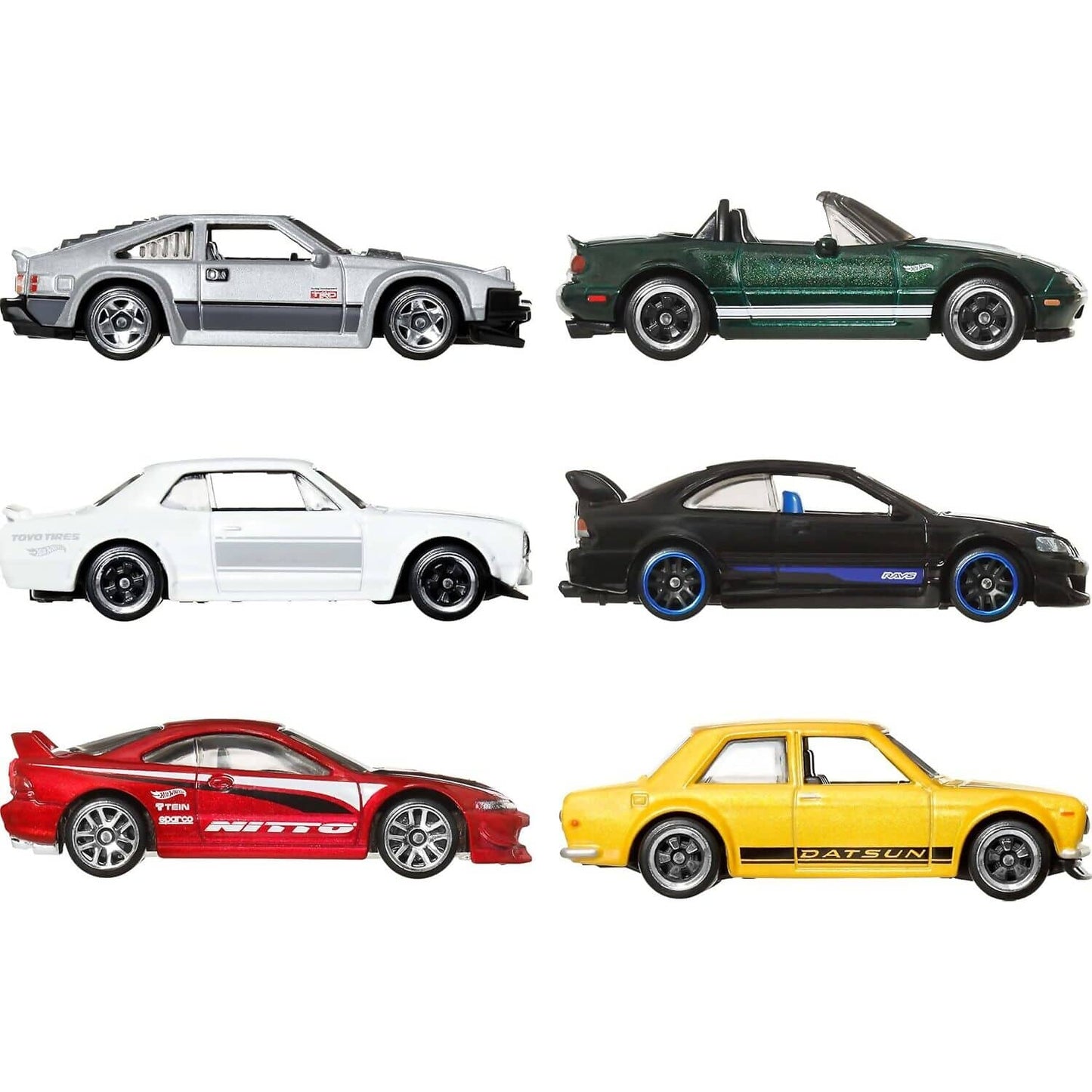 Hot Wheels - Silver Series Set of 6 Japanese Vehicles Multipack - Mattel