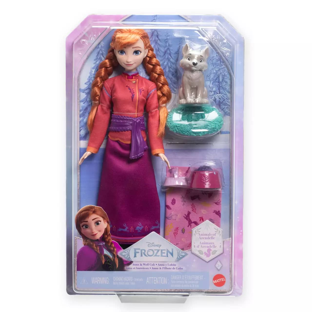 Disney Frozen - Anna & Wolf Cub Doll Set - Mattel