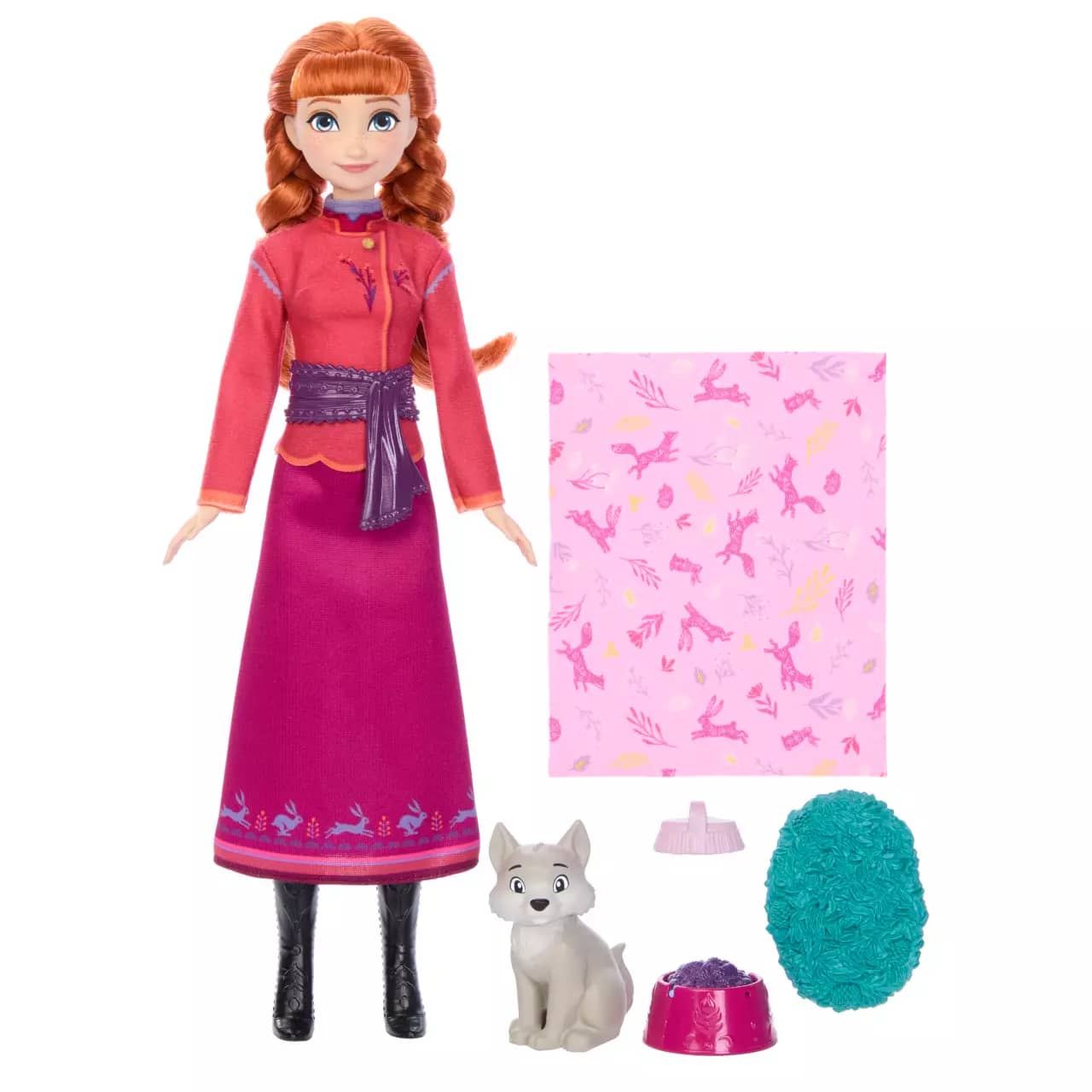 Disney Frozen - Anna & Wolf Cub Doll Set - Mattel