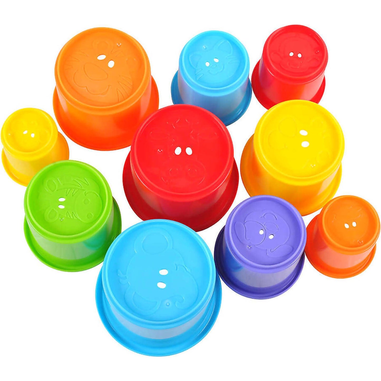 Playgo Toys Ent. Ltd. - Rainbow Stackin' Cups 10 Pieces