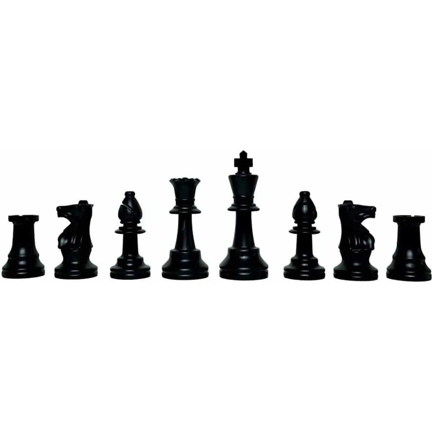 Lets Play Games - Classics Club Chess Set 20-inch - Portable Rubber Roll Up Black Woodgrain Look