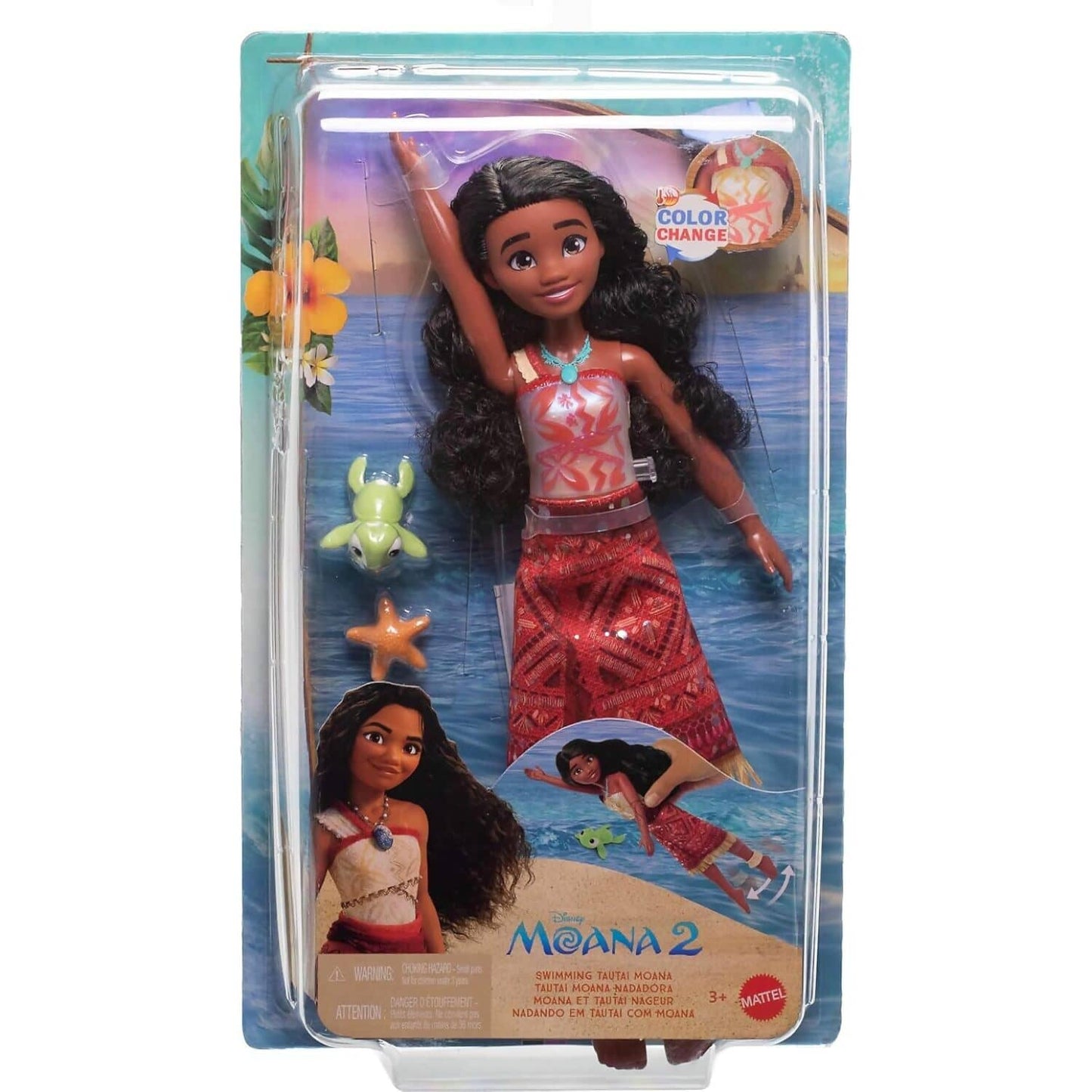Disney Moana 2 - Swimming Tautai Moana Doll - Mattel