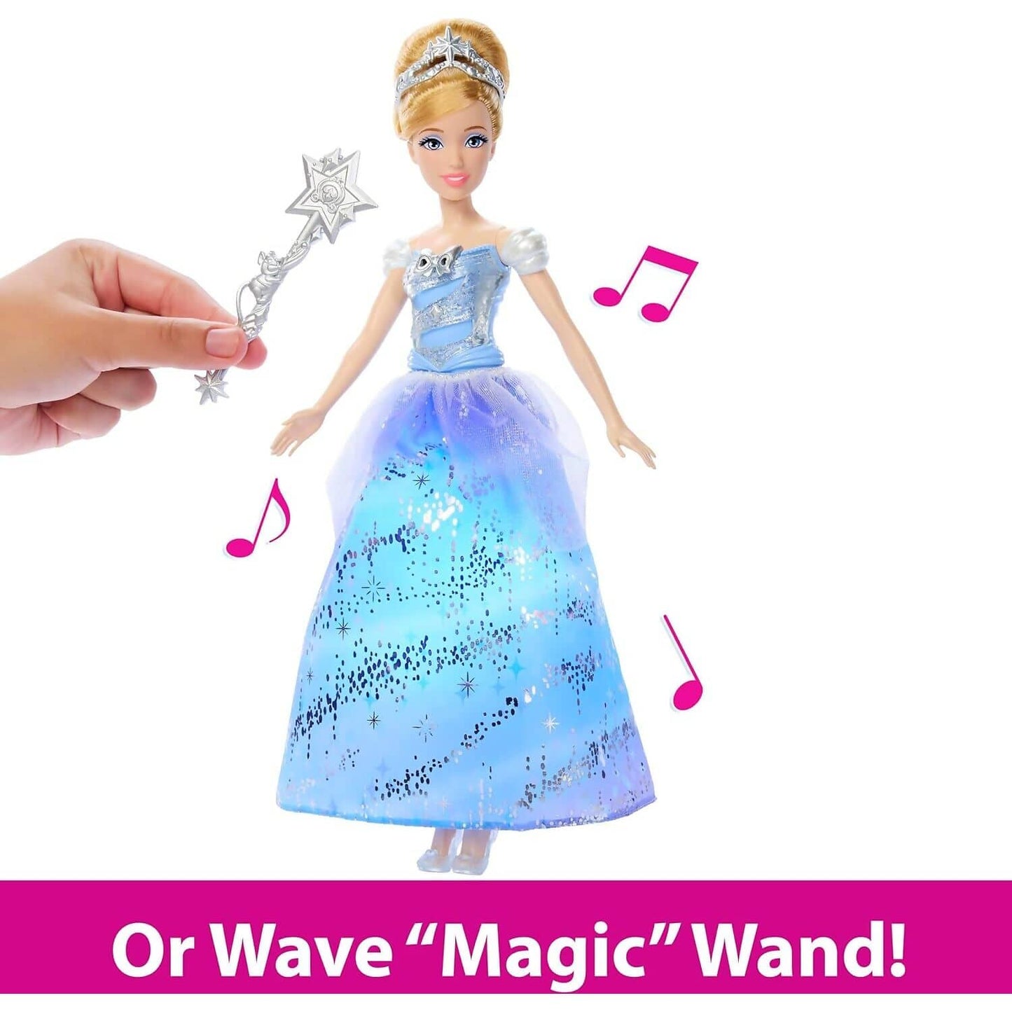 Disney Princess - Enchanted Ballgown Cinderella Sounds & Magic Wand Activation - Mattel