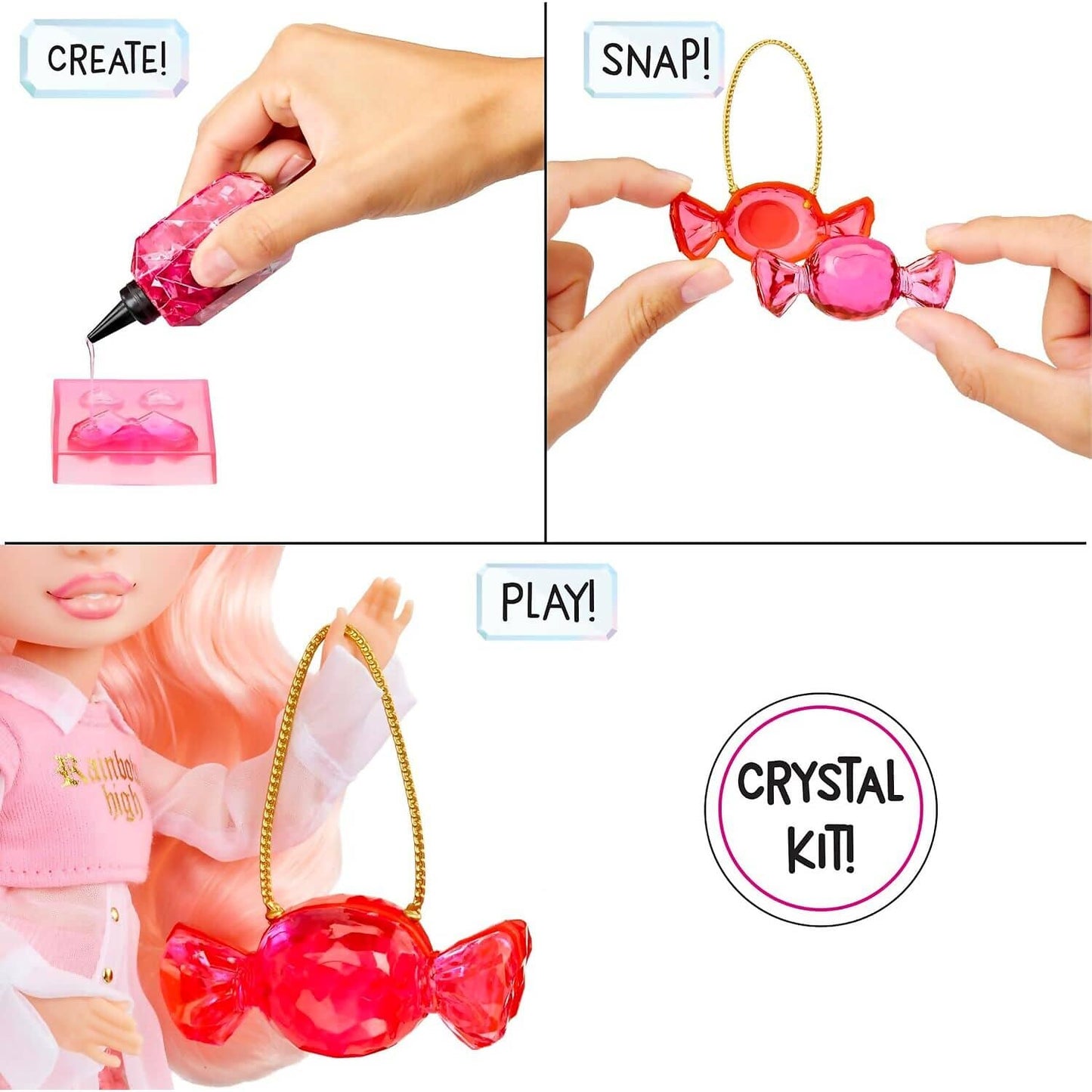 Rainbow High - Creative Crystals Bella Parker 28cm Fashion Doll &amp; Accessories DIY