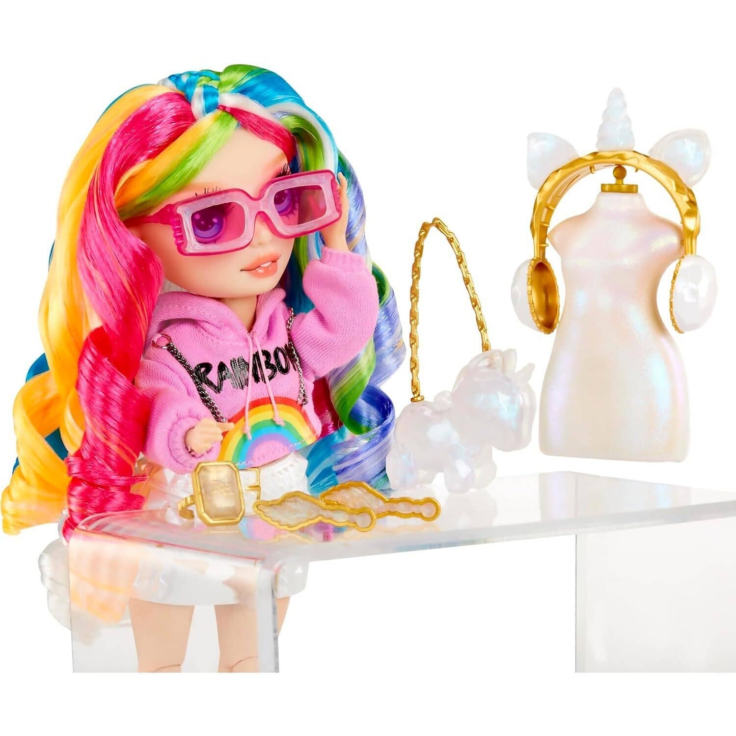 Rainbow High - Creative Crystals Amaya Raine 28cm Fashion Doll &amp; Accessories DIY
