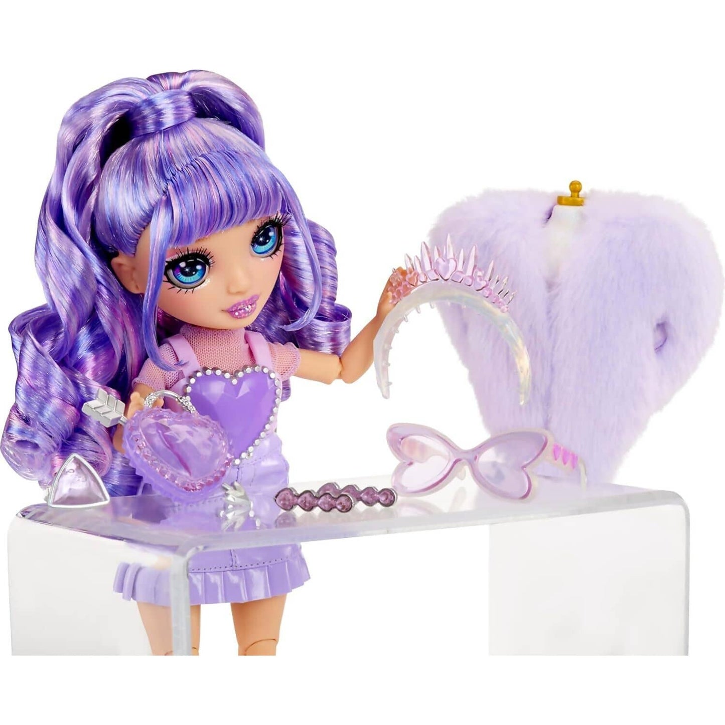 Rainbow High - Creative Crystals Violet Willow 28cm Fashion Doll &amp; Accessories DIY