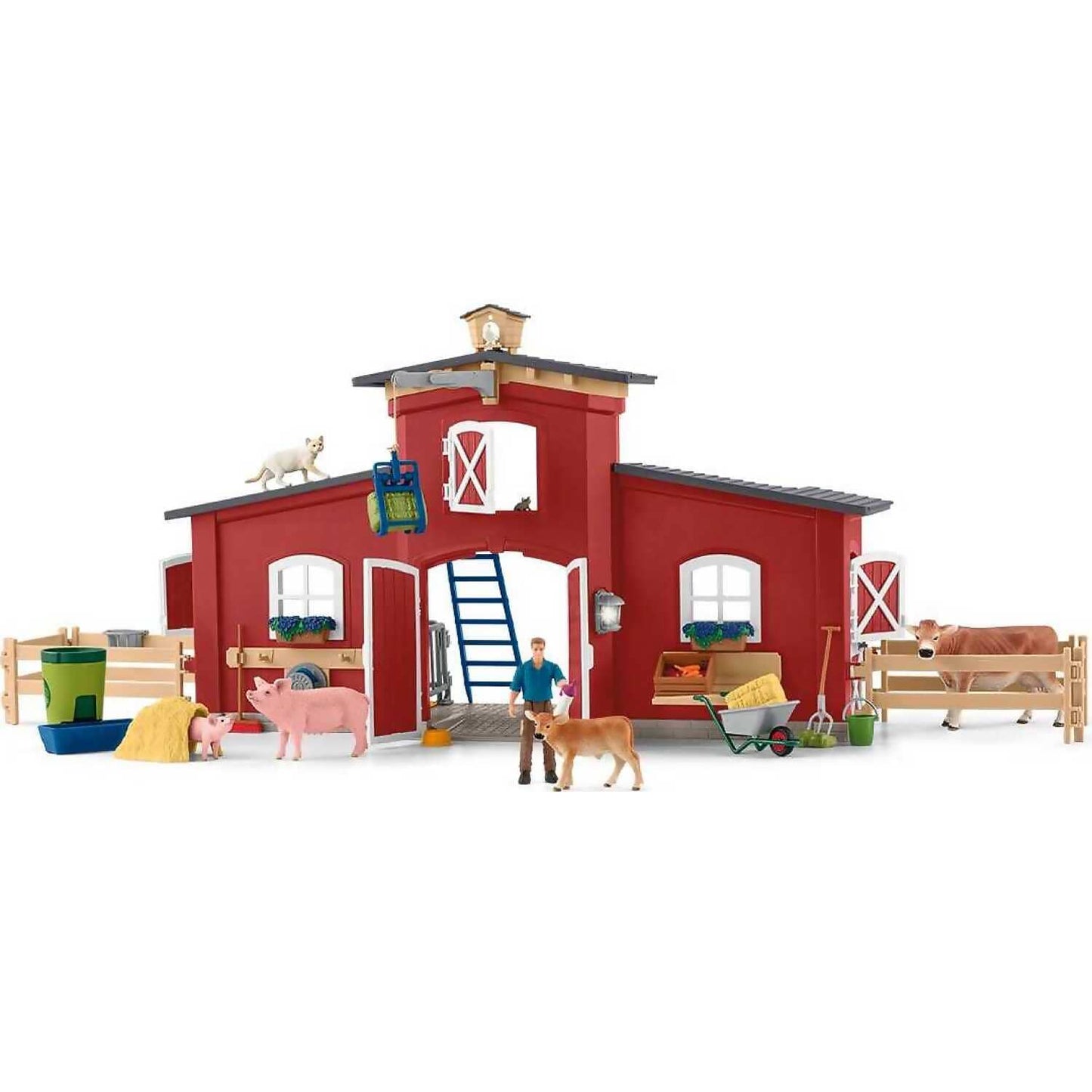 Schleich - Farm World Large Barn with Animals and Accessories Playset