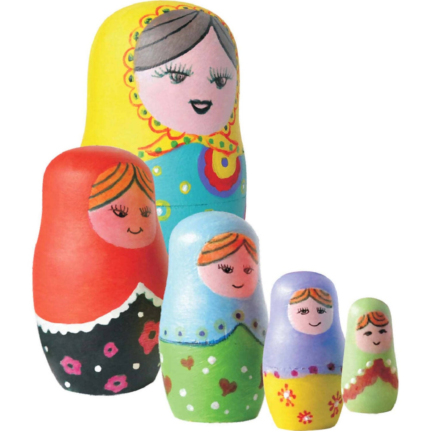 BMS - Craft For Kids Paint Your Own Wooden Nesting Dolls