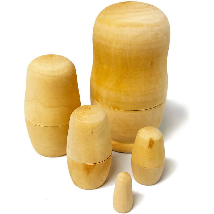 BMS - Craft For Kids Paint Your Own Wooden Nesting Dolls