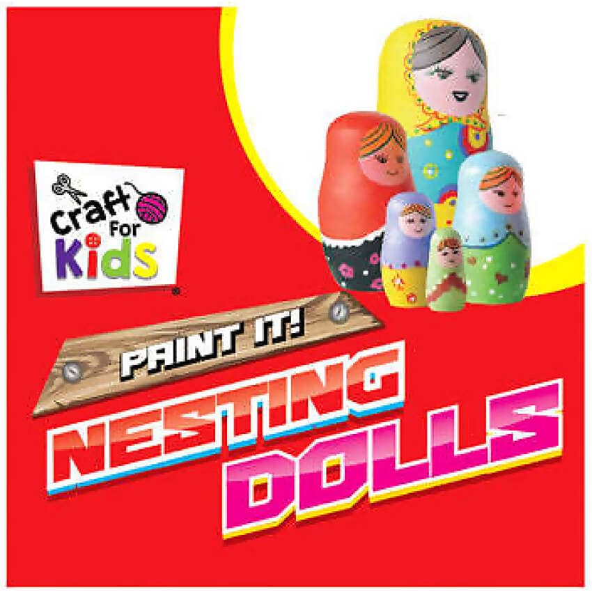 BMS - Craft For Kids Paint Your Own Wooden Nesting Dolls