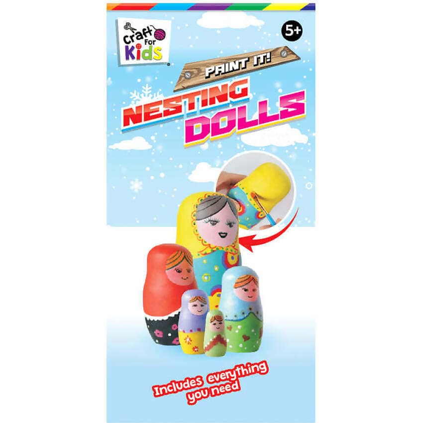 BMS - Craft For Kids Paint Your Own Wooden Nesting Dolls