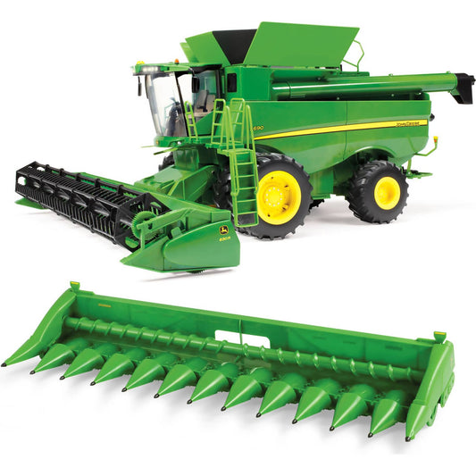 John Deere - Big Farm Lights & Sounds John Deere 1:16 Scale S690 Combine with Corn and Draper Head