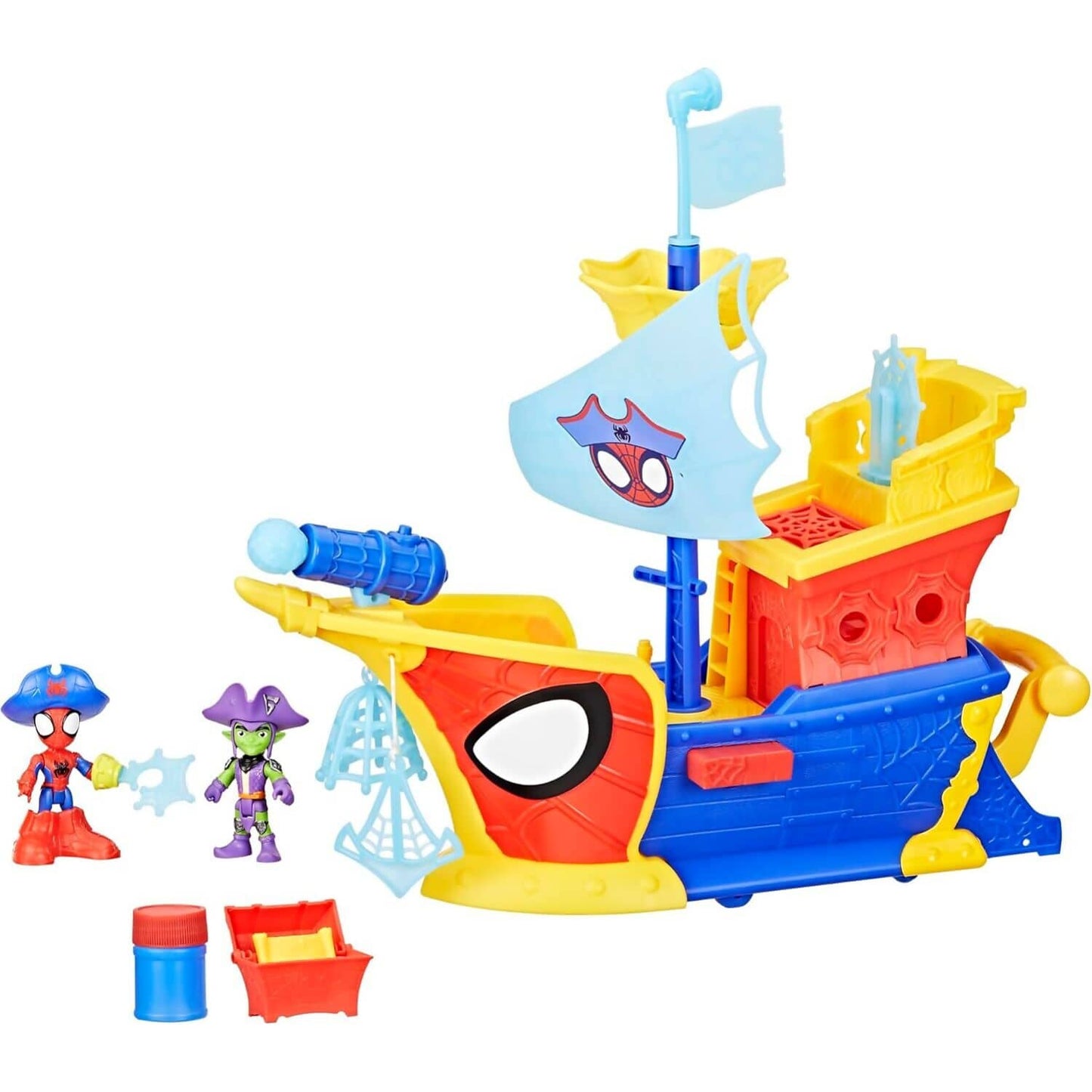 Marvel - Spidey and his Amazing Friends Water-Webs Webs Ahoy Bubble Pirate Ship - Hasbro